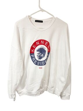 KIEL JAMES PATRICK Kennedy For President Crewneck Sweatshirt White